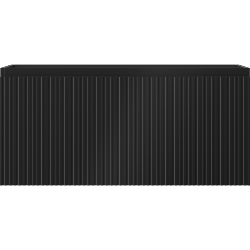 Mexen Rivel dulap de baie sub chiuvetă 100 cm, 1 sertar, cu caneluri, negru mat - 91A20-10047-1-BF71