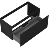 Mexen Rivel dulap de baie sub chiuvetă 100 cm, 1 sertar, cu caneluri, negru mat - 91A20-10047-1-BF71