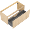 Mexen Rivel dulap baie sub-lavoar 100 cm, 1 sertar, canelat, stejar - 91A20-10047-1-BF81