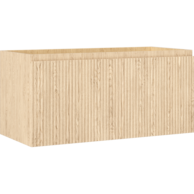 Dulap Mexen Rivel pentru baie sub lavoar 100 cm, 1 sertar, canelat, stejar - 91A20-10047-1-BF81