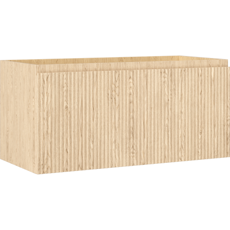 Dulap Mexen Rivel pentru baie sub lavoar 100 cm, 1 sertar, canelat, stejar - 91A20-10047-1-BF81