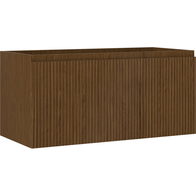 Mexen Rivel dulap baie sub chiuvetă 100 cm, 1 sertar, canelat, nuc - 91A20-10047-1-BF86