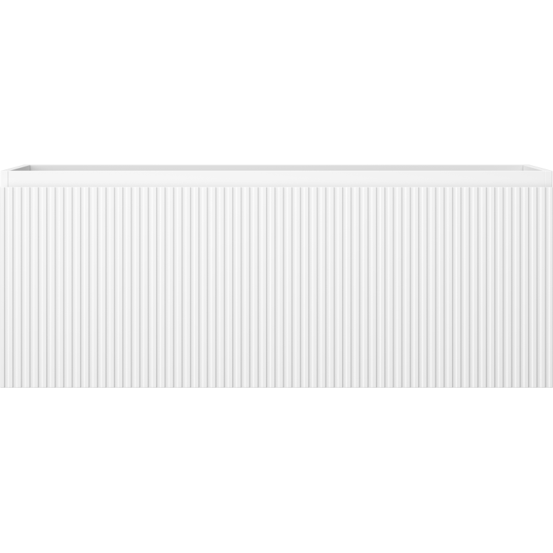 Mexen Rivel dulap baie sub lavoar 120 cm, 1 sertar, canelat, alb mat - 91A20-12047-1-BF01