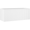 Mexen Rivel 120 cm-es fürdőszobai mosdószekrény, 1 fiók, bordázott, fehér matt - 91A20-12047-1-BF01
