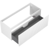 Mexen Rivel dulap baie sub lavoar 120 cm, 1 sertar, cu caneluri, alb mat - 91A20-12047-1-BF01
