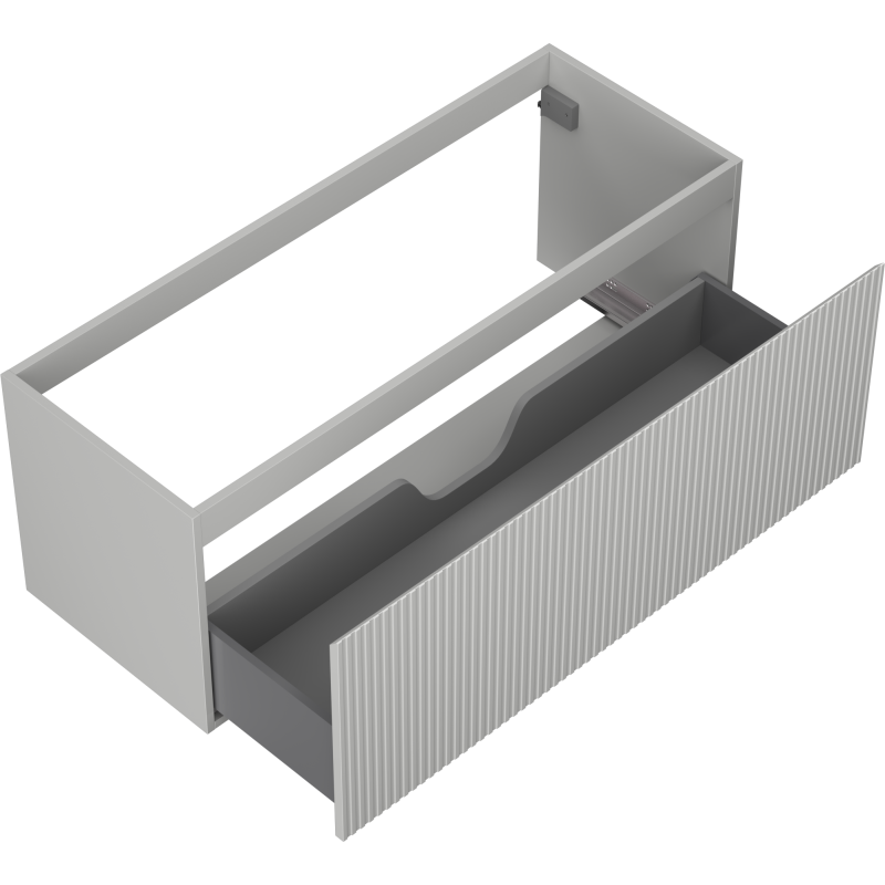 Mexen Rivel dulap baie sub lavoar 120 cm, 1 sertar, canelat, gri mat - 91A20-12047-1-BF62