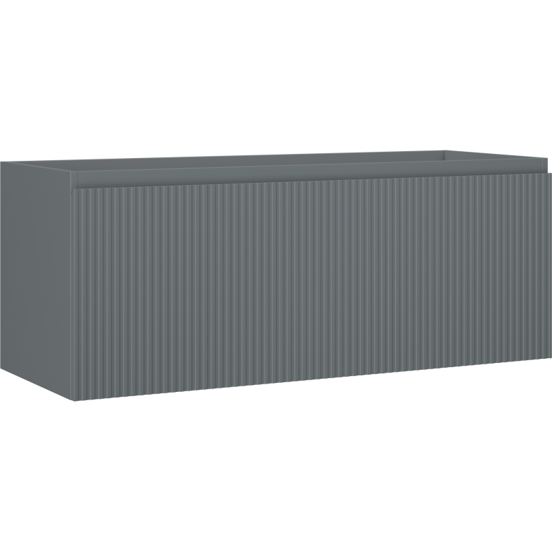 Mexen Rivel dulap baie sub lavoar 120 cm, 1 sertar, canelat, grafit mat - 91A20-12047-1-BF66