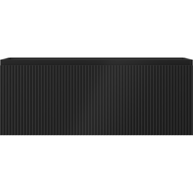 Mexen Rivel dulap baie sub chiuvetă 120 cm, 1 sertar, canelat, negru mat - 91A20-12047-1-BF71