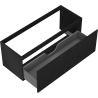 Dulap baie Mexen Rivel sub lavoar 120 cm, 1 sertar, caneluri, negru mat - 91A20-12047-1-BF71
