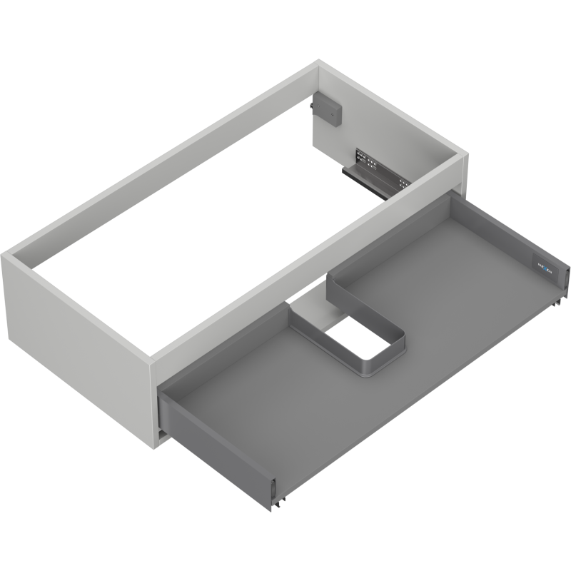 Mexen Box-A mosdószekrény korpus 90 cm, 1 fiók, szürke matt - 91AX0-0900-235-1-62