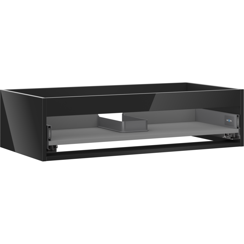 Mexen Box-A corp dulap sub lavoar 90 cm, 1 sertar, negru lucios - 91AX0-0900-235-1-70