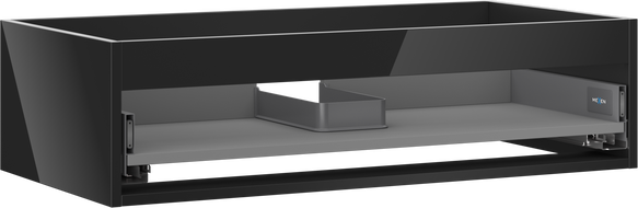 Mexen Box-A corp dulap pentru lavoar 90 cm, 1 sertar, negru lucios - 91AX0-0900-235-1-70