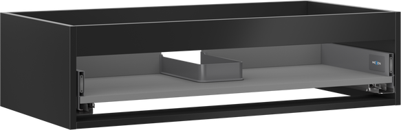 Mexen Box-A corp de dulap pentru chiuvetă 90 cm, 1 sertar, negru mat - 91AX0-0900-235-1-71