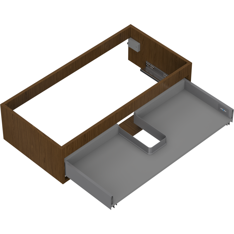 Mexen Box-A corp dulap pentru lavoar 90 cm, 1 sertar, nuc - 91AX0-0900-235-1-86