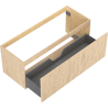 Mexen Rivel dulap baie sub lavoar 120 cm, 1 sertar, riflat, stejar - 91A20-12047-1-BF81