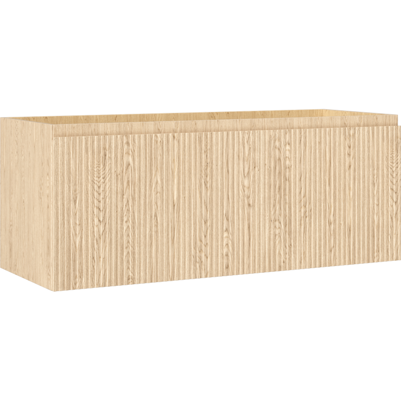 Mexen Rivel dulap baie pentru lavoar 120 cm, 1 sertar, cu nervuri, stejar - 91A20-12047-1-BF81