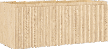 Mexen Rivel 120 cm-es, 1 fiókos fürdőszobai mosdószekrény, bordázott, tölgy - 91A20-12047-1-BF81