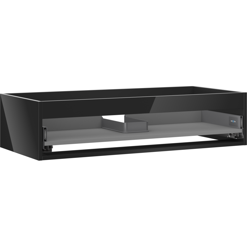 Mexen Box-A corp dulap de lavoar 100 cm, 1 sertar, negru lucios - 91AX0-1000-235-1-70