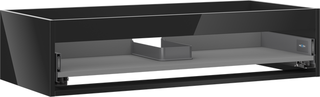 Mexen Box-A corp dulap de lavoar 100 cm, 1 sertar, negru lucios - 91AX0-1000-235-1-70