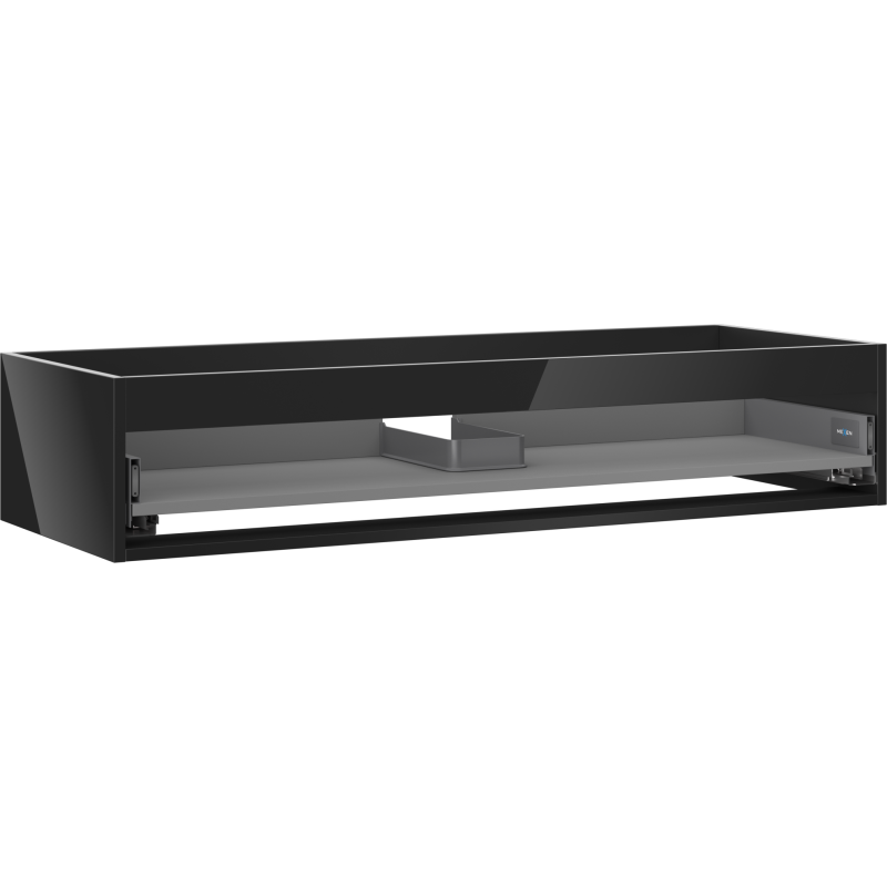 Mexen Box-A corp dulap pentru lavoar 120 cm, 1 sertar, negru lucios - 91AX0-1200-235-1-70