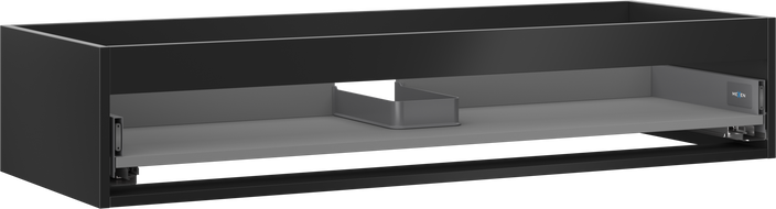 Mexen Box-A mosdószekrény korpusz 120 cm, 1 fiók, fekete matt - 91AX0-1200-235-1-71