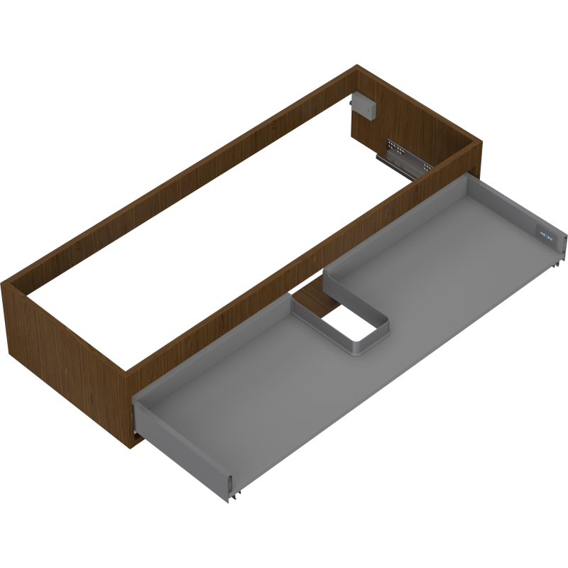Mexen Box-A mosdószekrény korpus 120 cm, 1 fiók, dió - 91AX0-1200-235-1-86