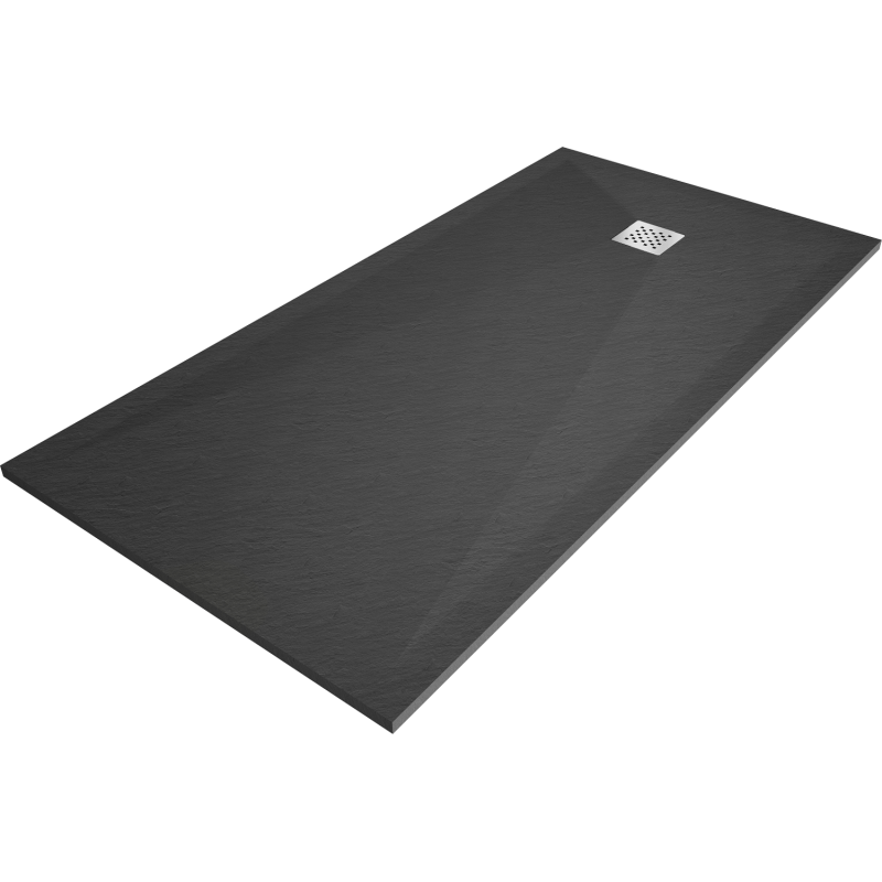 Mexen Stone+ szögletes kompozit zuhanytálca 200 x 90 cm, Antracitszürke - 44719020