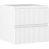 Mexen Rivel dulap baie sub chiuvetă 50 cm, 2 sertare, canelat, alb mat - 91A20-05047-2-BFF01