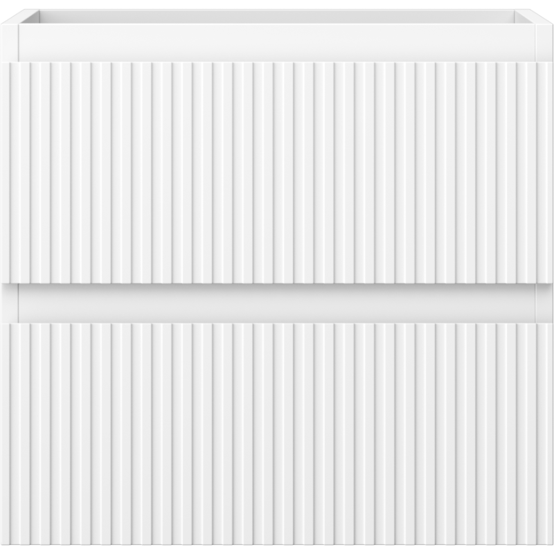 Mexen Rivel dulap de baie sub chiuvetă 50 cm, 2 sertare, canelat, alb mat - 91A20-05047-2-BFF01