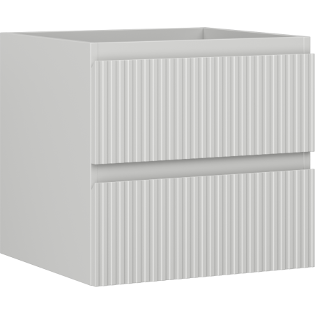 Mexen Rivel fürdőszobai mosdós szekrény 50 cm, 2 fiókos, bordázott, szürke matt - 91A20-05047-2-BFF62