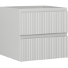 Mexen Rivel dulap baie sub lavoar 50 cm, 2 sertare, canelat, gri mat - 91A20-05047-2-BFF62