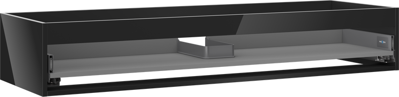 Mexen Box-A mosdószekrény korpus 140 cm, 1 fiók, fekete fényes - 91AX0-1400-235-1-70