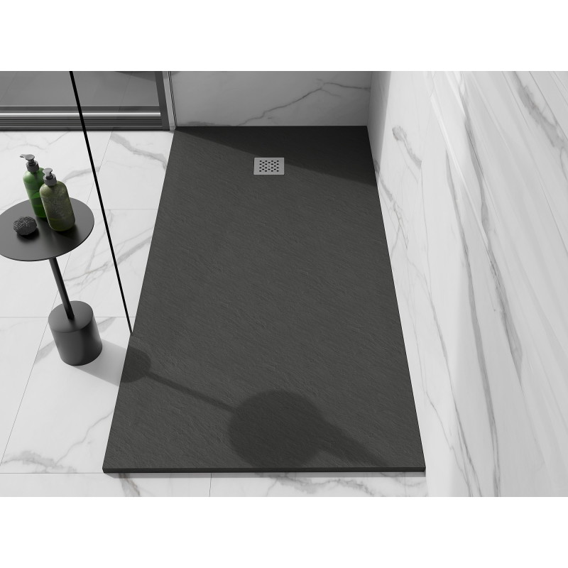 Mexen Stone+ téglalap alakú kompozit zuhanytálca 200 x 90 cm, antracit - 44719020