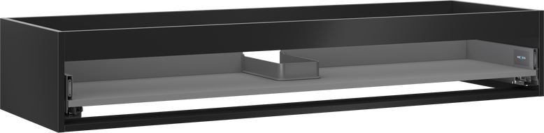 Mexen Box-A mosdószekrény korpus 140 cm, 1 fiók, fekete matt - 91AX0-1400-235-1-71