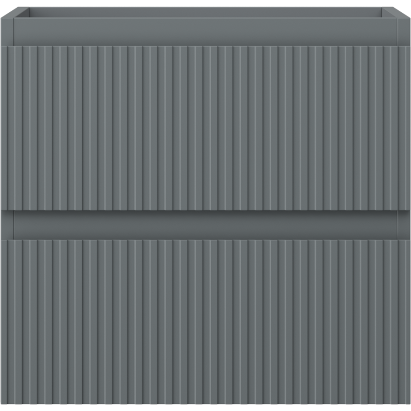 Mexen Rivel dulap de baie sub chiuvetă 50 cm, 2 sertare, canelat, grafit mat - 91A20-05047-2-BFF66