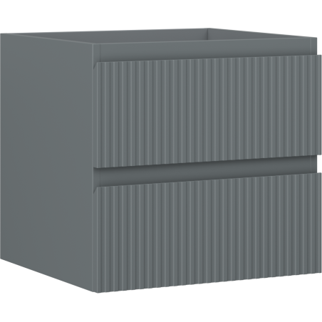 Mexen Rivel dulap de baie sub chiuvetă 50 cm, 2 sertare, canelat, grafit mat - 91A20-05047-2-BFF66