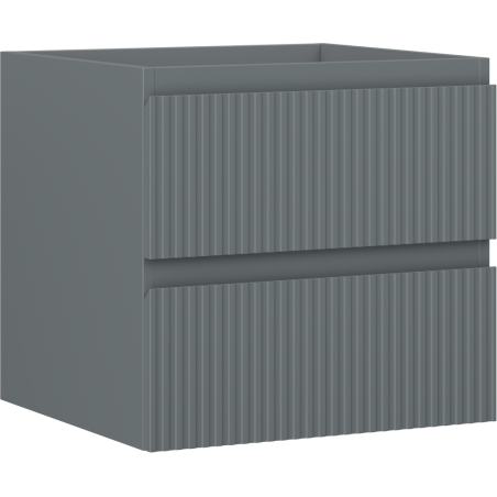 Mexen Rivel mosdó alatti szekrény 50 cm, 2 fiók, bordázott, grafit matt - 91A20-05047-2-BFF66