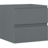 Mexen Rivel dulap baie sub lavoar 50 cm, 2 sertare, canelat, grafit mat - 91A20-05047-2-BFF66