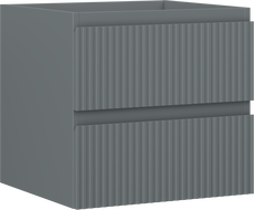 Mexen Rivel dulap de baie sub chiuvetă 50 cm, 2 sertare, canelat, grafit mat - 91A20-05047-2-BFF66