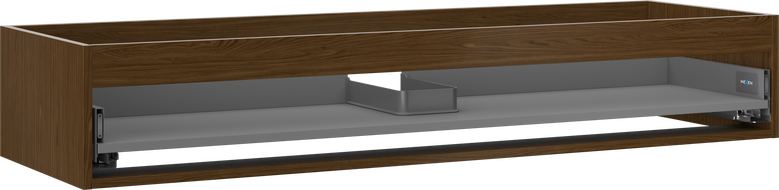 Mexen Box-A corp dulap sub chiuvetă 140 cm, 1 sertar, nuc - 91AX0-1400-235-1-86