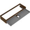 Mexen Box-A mosdószekrény test 140 cm, 1 fiók, dió - 91AX0-1400-235-1-86