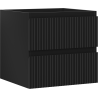 Mexen Rivel dulap baie sub lavoar 50 cm, 2 sertare, canelat, negru mat - 91A20-05047-2-BFF71