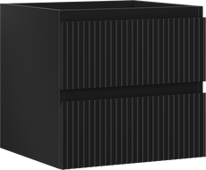 Mexen Rivel 50 cm mosdó alatti szekrény, 2 fiókos, bordázott, fekete matt - 91A20-05047-2-BFF71