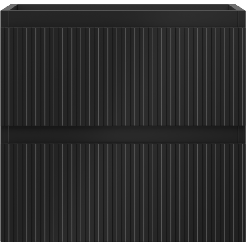 Mexen Rivel dulap baie pentru lavoar 50 cm, 2 sertare, canelată, negru mat - 91A20-05047-2-BFF71