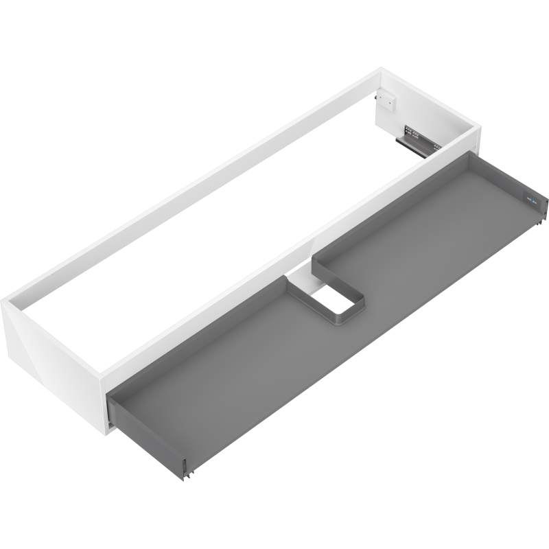 Mexen Box-A kabinet test 160 cm, 1 fiók, fényes fehér - 91AX0-1600-235-1-00