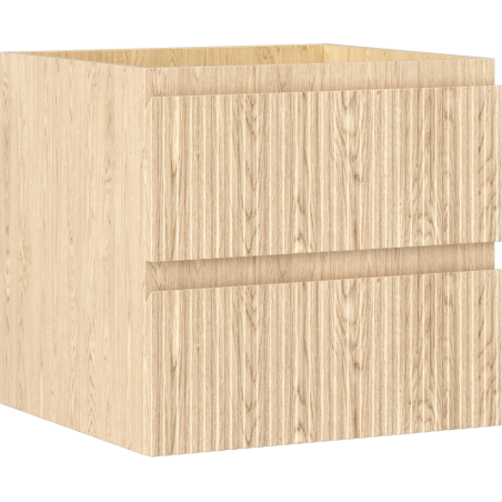 Mexen Rivel dulap baie sub chiuvetă 50 cm, 2 sertare, cu striații, stejar - 91A20-05047-2-BFF81