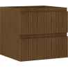 Mexen Rivel dulap de baie sub lavoar 50 cm, 2 sertare, canelat, nuc - 91A20-05047-2-BFF86
