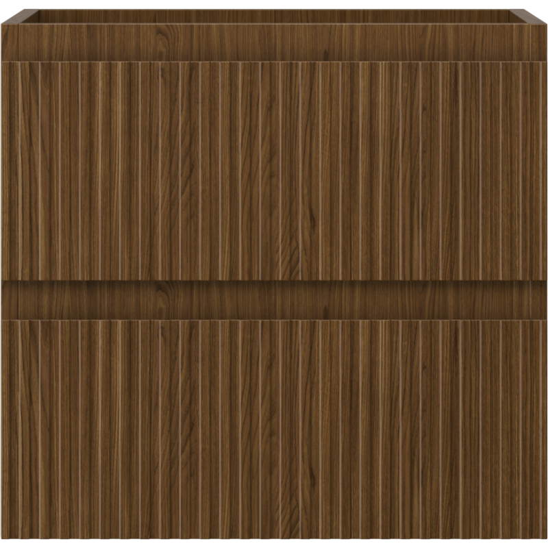 Mexen Rivel dulap baie sub chiuvetă 50 cm, 2 sertare, canelat, nuc - 91A20-05047-2-BFF86