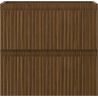 Mexen Rivel dulap de baie sub lavoar 50 cm, 2 sertare, canelat, nuc - 91A20-05047-2-BFF86