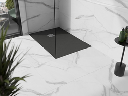 Mexen Stone+ Cădiță de duș compozit dreptunghiulară 120 x 100 cm, Antracit - 44711012